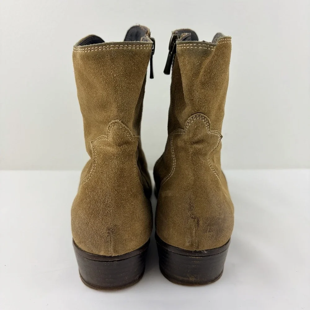 Garnet Hill Brown Suede Ankle Boots Women's‎ EU 36 Leather Sole Italy